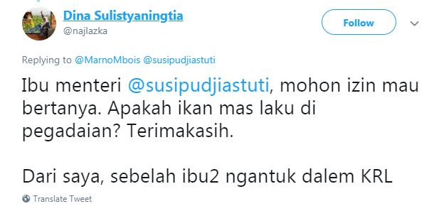20 Cuitan lucu tanya nama ikan ke Menteri Susi ini kocak pol
