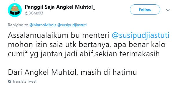 20 Cuitan lucu tanya nama ikan ke Menteri Susi ini kocak pol