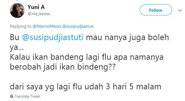 20 Cuitan lucu tanya nama ikan ke Menteri Susi ini kocak pol