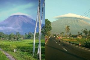 15 Potret Gunung Semeru 'bertopi', fenomena alam unik