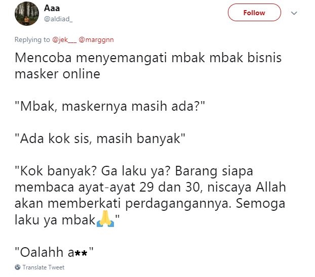 15 Cuitan lucu menyemangati pedagang ini endingnya bikin kesal