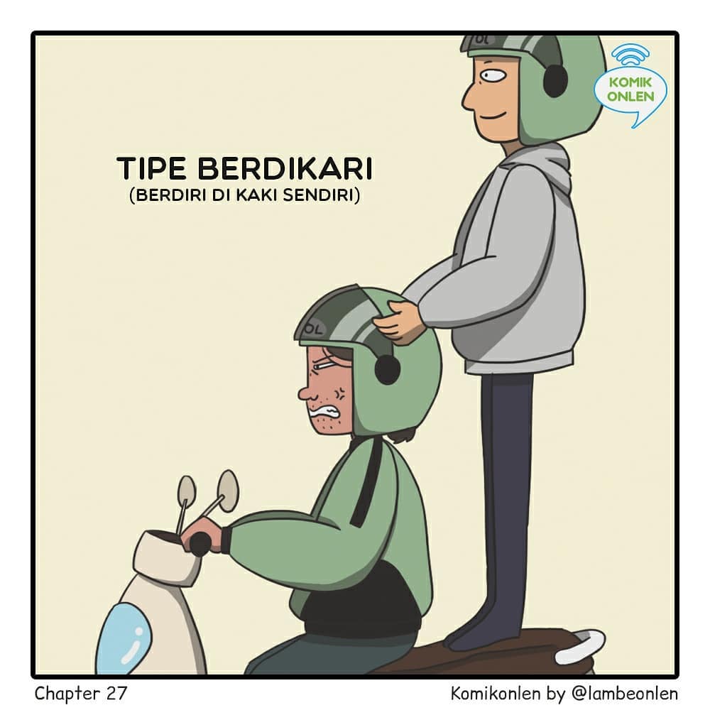 10 Komik lucu tipe duduk penumpang ojek online, bikin ngakak