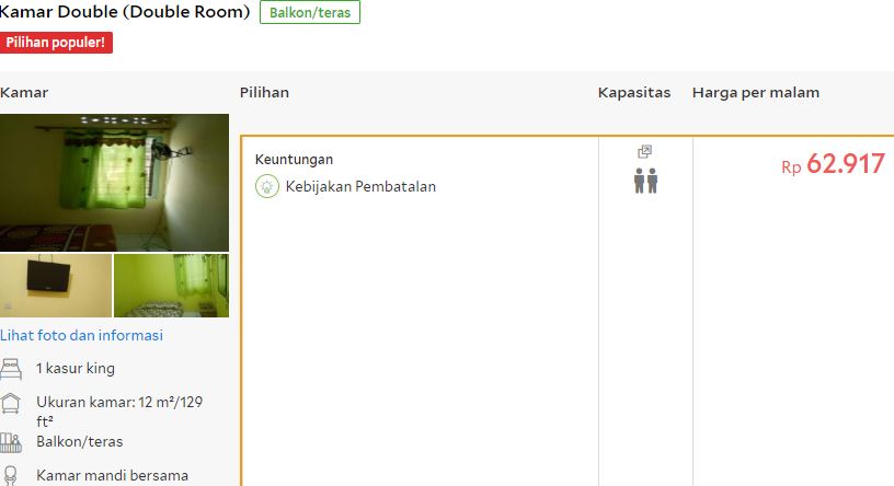 20 Homestay murah di Jogja harga di bawah Rp 100 ribu