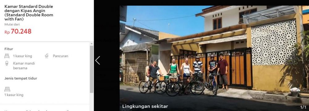 20 Homestay murah di Jogja harga di bawah Rp 100 ribu