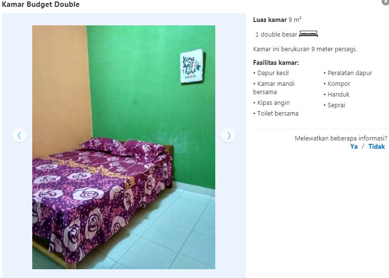 20 Homestay murah di Jogja harga di bawah Rp 100 ribu