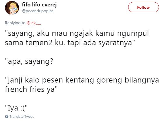 15 Cuitan lucu syarat diajak jalan ini bikin senyum kesel