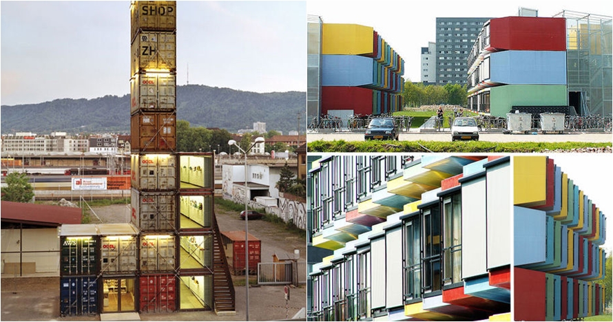 10 Bangunan unik terbuat dari kontainer, arsitekturnya kece