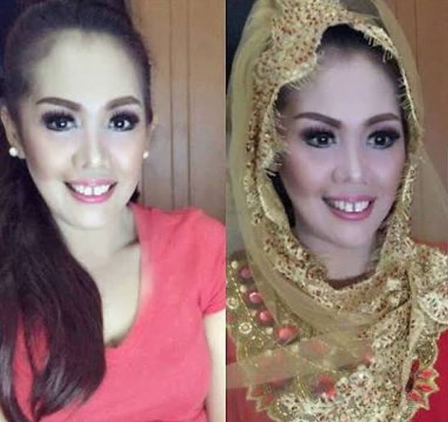 8 Pesona Ely Sugigi dengan balutan hijab, tampak kalem