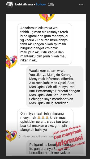 Jelang dinikahi Opick, Bebi Silvana komentar soal poligami