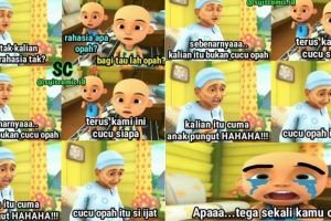 9 Meme lucu Upin Ipin bersama Opah ini bikin senyum kecut