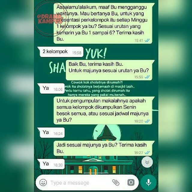 15 Chat lucu bertanya pada dosen ini endingnya kocak