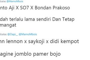 15 Cuitan lucu kombinasi 'judul lagu' ini bikin perut mules