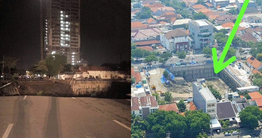 Jalan Gubeng Surabaya ambles tak ada kaitan gempa, ini faktanya