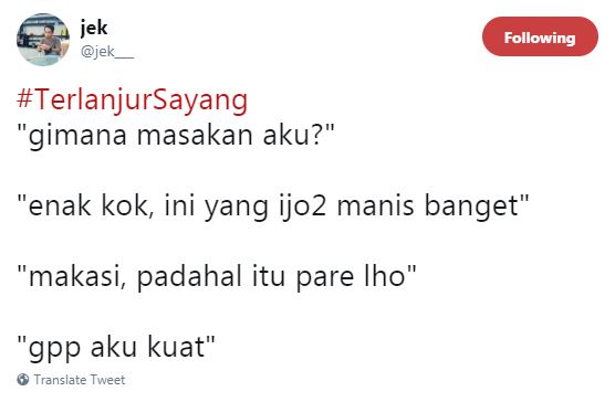 15 Cuitan lucu telanjur sayang ini bikin susah nahan tawa