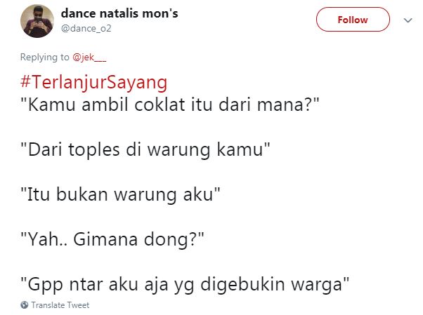 15 Cuitan lucu telanjur sayang ini bikin susah nahan tawa