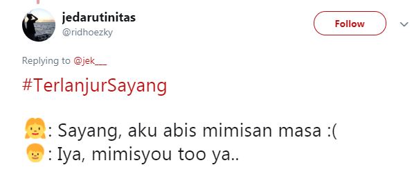15 Cuitan lucu telanjur sayang ini bikin susah nahan tawa