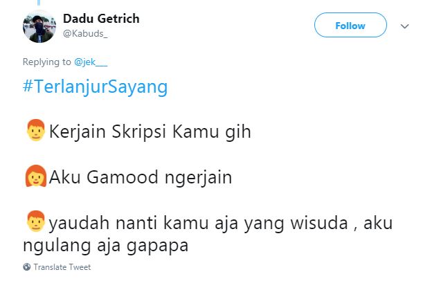 15 Cuitan lucu telanjur sayang ini bikin susah nahan tawa