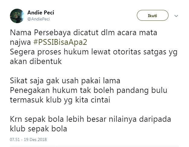 Heboh isu pengaturan skor, ini respons menohok pentolan Bonek