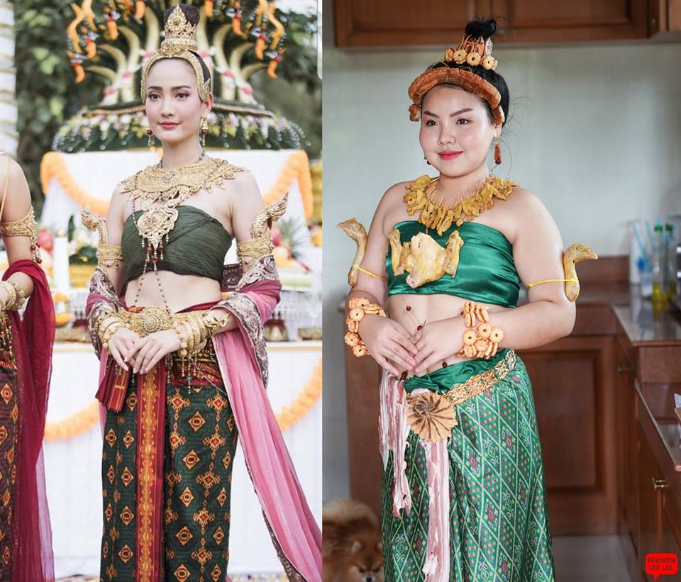 10 Cosplay low budget ini kreatif banget, Aquaman cuma pakai sayuran