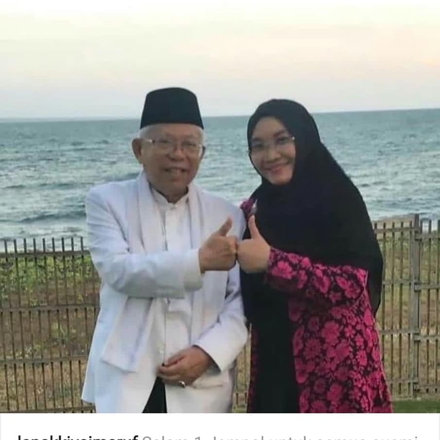 9 Momen KH Ma'ruf Amin ditemani istri Wury Estu saat kampanye