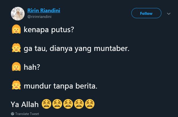 10 Cuitan lucu alasan 'kenapa putus' ini bikin senyum kecut