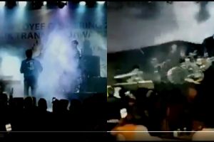 Video detik-detik tsunami Banten, robohkan panggung band Seventeen