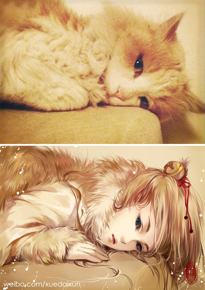 15 Animasi hewan peliharaan berubah jadi manusia, keren abis