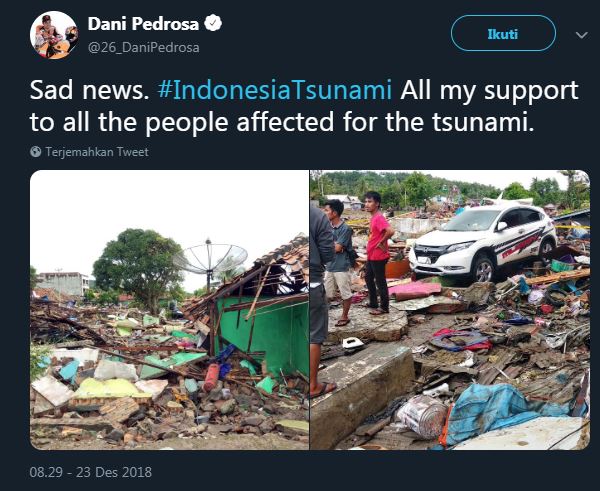 Tsunami Banten, 5 atlet dunia ini sampaikan belasungkawa