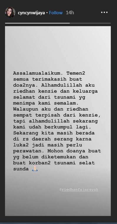 4 Seleb ini selamat dari musibah tsunami Banten