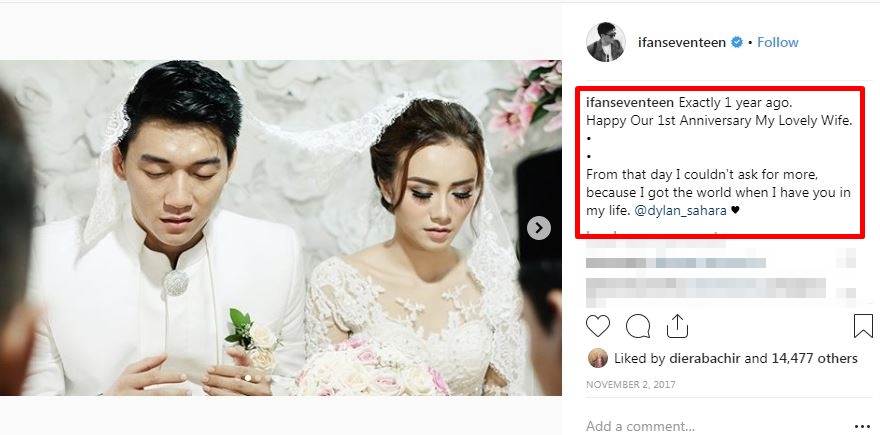 10 Caption manis Ifan Seventeen untuk Dylan Sahara, romantis