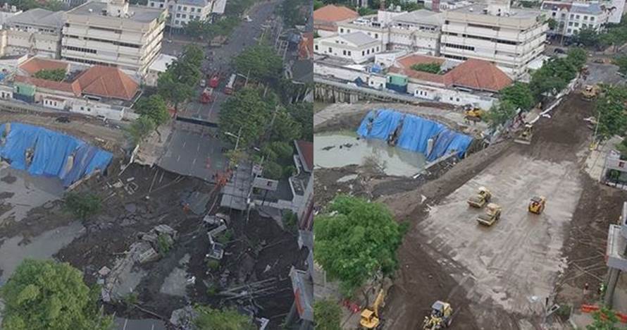 9 Potret terkini Jalan Gubeng Surabaya setelah diperbaiki