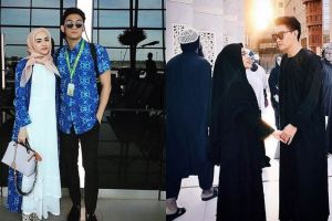 10 Potret kenangan Ifan Seventeen dan Dylan Sahara saat umrah