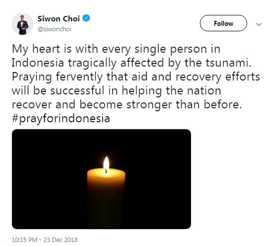 Tragedi tsunami Banten, 5 seleb Korea ini sampaikan belasungkawa