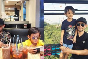 5 Potret haru putra Herman Seventeen ziarah makam ayahnya