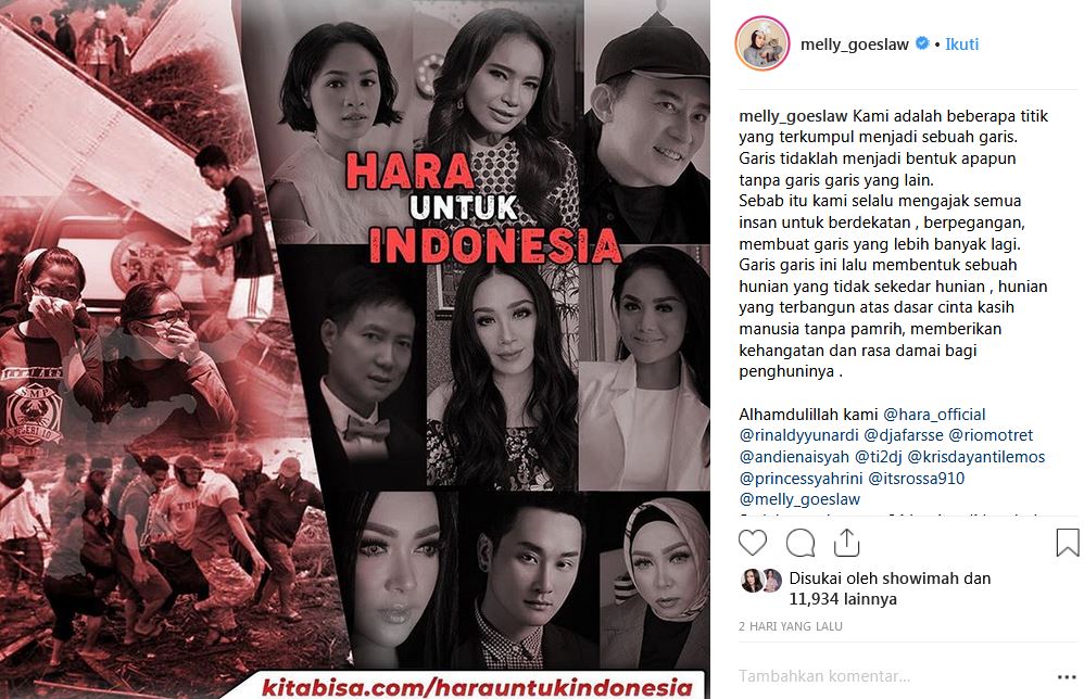 Seleb-seleb ini bantu korban tsunami Selat Sunda, penuh empati