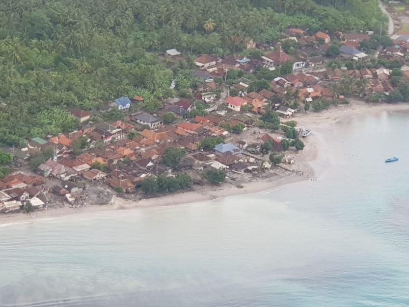 10 Potret udara daerah yang terkena tsunami Selat Sunda