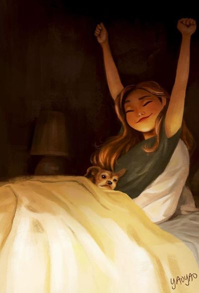 15 Ilustrasi gambarkan keseharian cewek penyayang binatang, seru