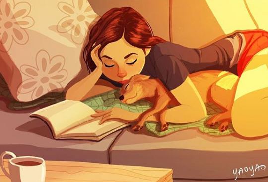 15 Ilustrasi gambarkan keseharian cewek penyayang binatang, seru