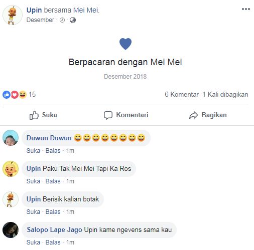 12 Status lucu karakter Upin Ipin di Facebook ini bikin ngakak