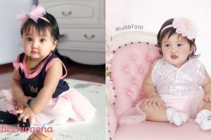 6 Gaya pemotretan baby Kylie putri Andi Soraya, bak boneka hidup