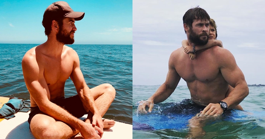 8 Adu gaya Chris & Liam Hemsworth, perut sixpack bikin gagal fokus