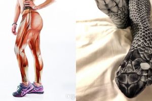 12 Legging bermotif nyeleneh, dari sushi sampai mirip ular