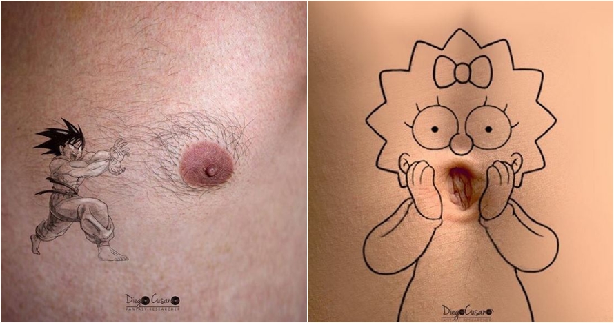 10 Ilustrasi di bagian tubuh manusia ini hasilnya kreatif abis