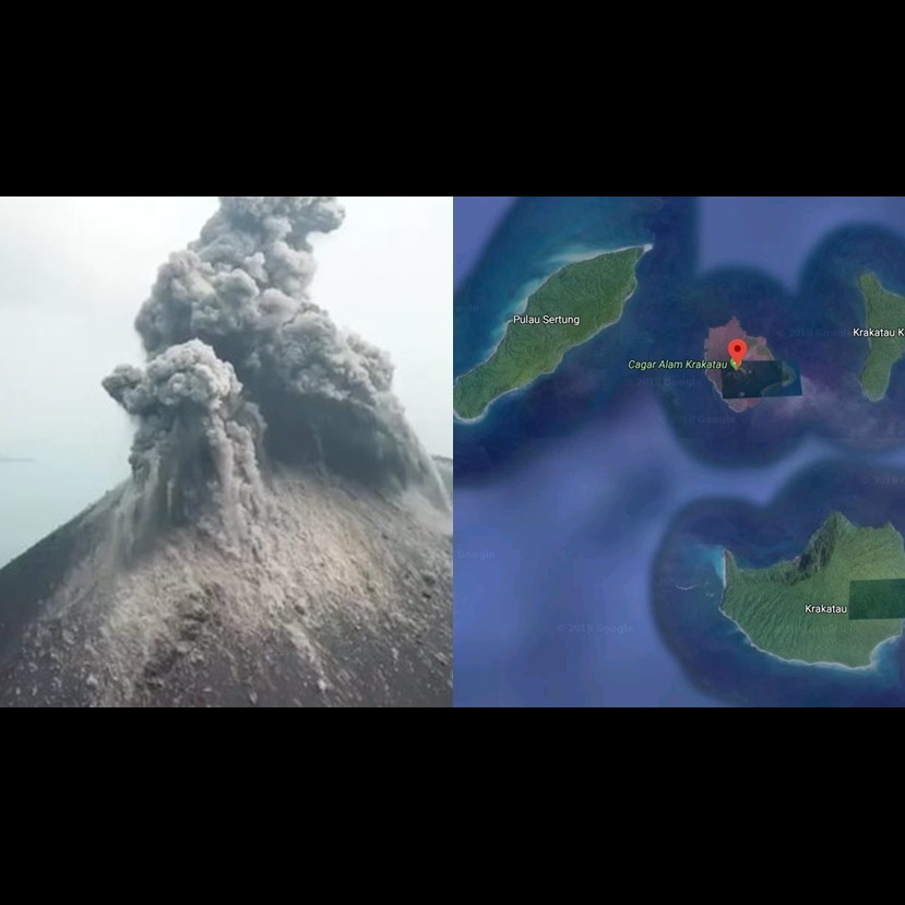 Вулкан кракатау на каком государстве. Кракатау вулкан до и после. Остров Кракатау до и после. Облет анак Кракатау. Кракатау до и после извержения.