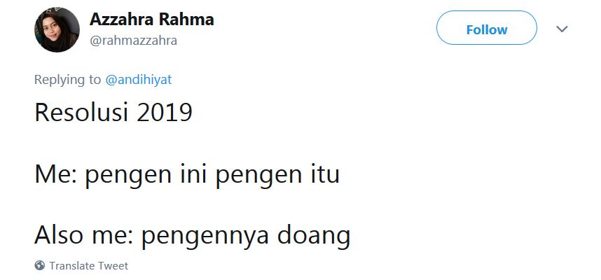 15 Cuitan lucu 'resolusi 2019' ini bikin tersenyum kecut