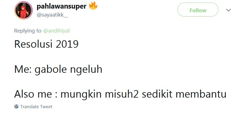 15 Cuitan lucu 'resolusi 2019' ini bikin tersenyum kecut