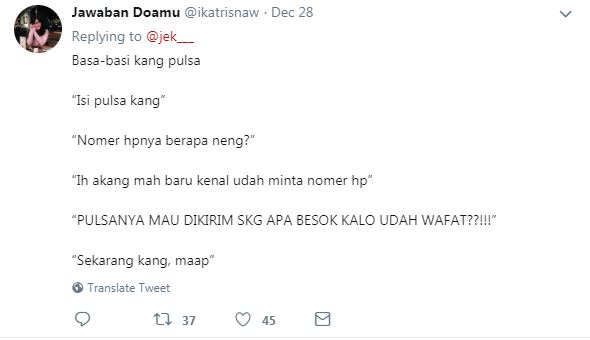 10 Cuitan lucu basa-basi abang penjual ini endingnya bikin ngakak