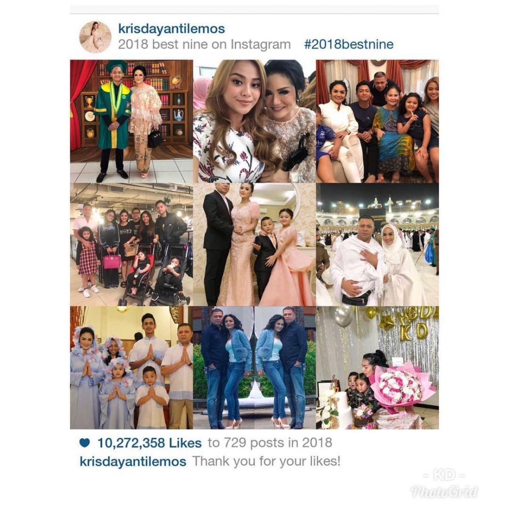 10 Unggahan 2018BestNine seleb, suami Maia Estianty banjir pujian