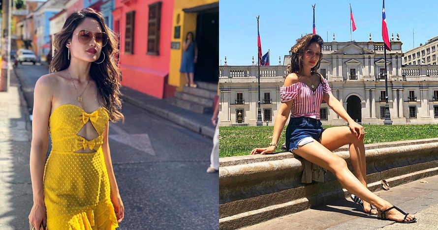 11 Gaya Cinta Laura liburan di Amerika Selatan, bikin susah kedip