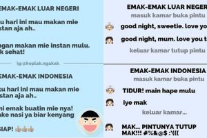 8 Chat lucu 'emak Indonesia vs emak luar negeri', bikin nyengir